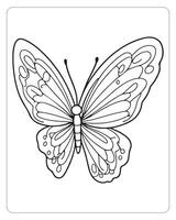 fofa borboleta vetor, borboleta Preto e branco vetor