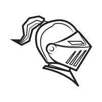 ícone de capacete medieval vetor