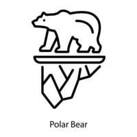 urso polar da moda vetor