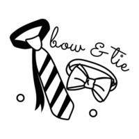 conceitos de gravatas da moda vetor