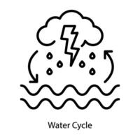 na moda água ciclo vetor
