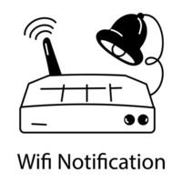 na moda Wi-fi notificação vetor