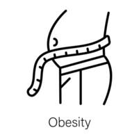 na moda obesidade conceitos vetor