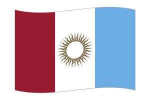 acenando bandeira do Córdoba, administrativo divisão do Argentina. vetor ilustração.