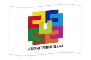 acenando bandeira do departamento do lima, administrativo divisão do Peru. vetor ilustração.