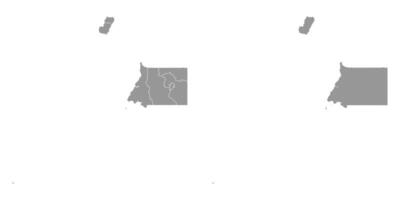 equatorial Guiné mapa com administrativo divisões. vetor ilustração.