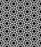 padrão abstrato sem emenda preto e branco. fundo e pano de fundo. design ornamental em tons de cinza. vetor