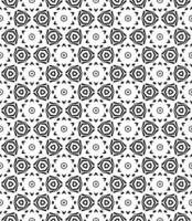 padrão abstrato sem emenda preto e branco. fundo e pano de fundo. design ornamental em tons de cinza. vetor