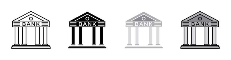 ícone de prédio de banco vetor