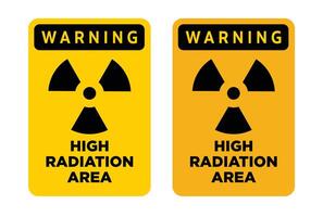 Perigo Alto radiação área manter Fora placa vetor