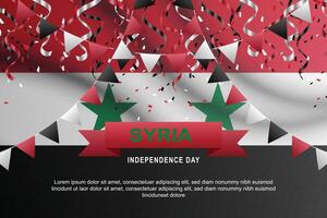 Síria independência dia fundo. vetor