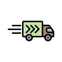 Ícone de caminhão de entrega de vetor