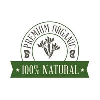 premium orgânico 100 natural vetor