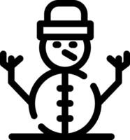 design de ícone criativo de boneco de neve vetor