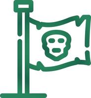 design de ícone criativo de bandeira de piratas vetor