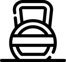 design de ícone criativo de kettlebell vetor