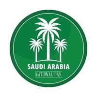 rótulo dia nacional da arábia saudita vetor