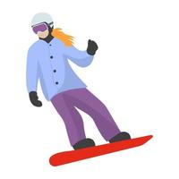 conceitos modernos de snowboard vetor