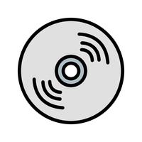 Ilustração em vetor ícone disco compacto