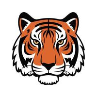 mão desenhado tigre vetor ilustração e logotipo