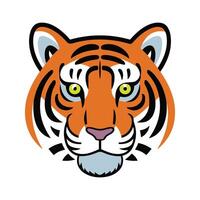 mão desenhado tigre vetor ilustração e logotipo
