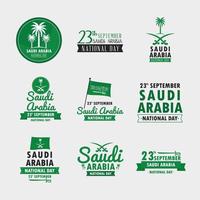 ícones do dia nacional na Arábia Saudita vetor