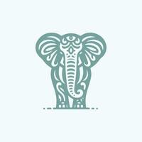 elefante simples logotipo monocromático vetor