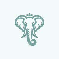 elefante simples logotipo monocromático vetor