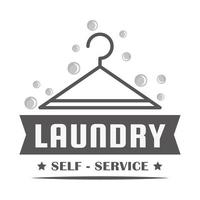 selo self-service de lavanderia vetor