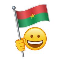 emoji com burkina faso bandeira ampla Tamanho do amarelo emoji sorrir vetor