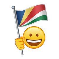 emoji com seychelles bandeira ampla Tamanho do amarelo emoji sorrir vetor