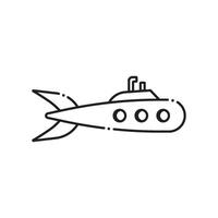 vetor de ícone submarino
