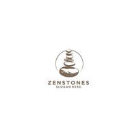 ai gerado zen Rocha vintage logotipo vetor ícone ilustração