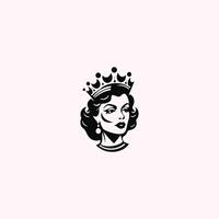 ai gerado rainha logotipo para mulheres com criativo coroa conceito vetor