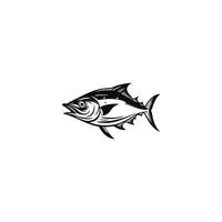 ai gerado amarelo barbatana atum logotipo moderno fresco atum peixe vetor para Comida mercado e restaurante