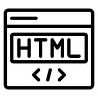 ícone de linha html vetor