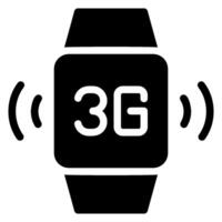 ícone de glifo de smartwatch vetor