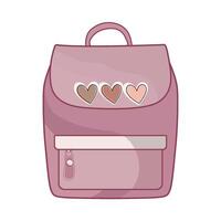 ilustração do Rosa mochila vetor