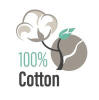 têxtil e tecido material logotipo, orgânico algodão vetor