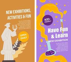 Novo exposições, Atividades e Diversão para crianças vetor