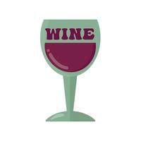 vinho vidro mão desenhado ícone clipart avatar logótipo isolado vetor ilustração