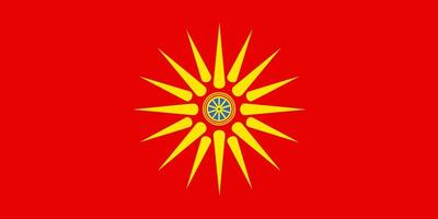 étnico macedônio bandeira vetor