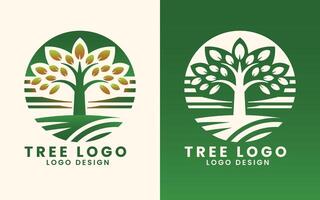 árvore folha natureza orgânico conceito vetor logotipo Projeto modelo