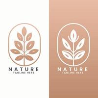 natureza árvore folha orgânico símbolo vetor logotipo Projeto modelo