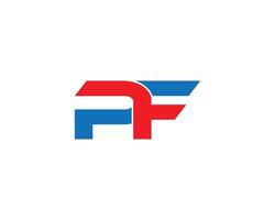 pf carta logotipo Projeto conceito vetor modelo.