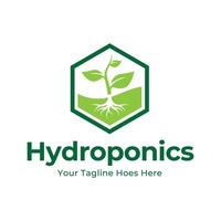 hidroponia logotipo vetor ilustração Projeto isolado em branco fundo