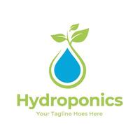 hidroponia logotipo vetor ilustração Projeto isolado em branco fundo