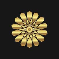 livre vetor luxo ouro abstrato flor decoração mandala logotipo modelo