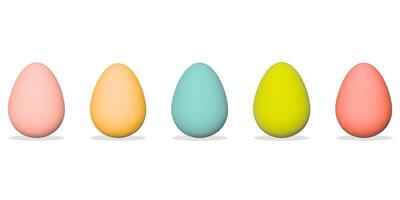 coleção do 3d Páscoa ovos. vetor ilustração