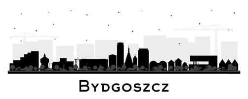 bydgoszcz Polônia cidade Horizonte silhueta com Preto edifícios isolado em branco. bydgoszcz paisagem urbana com pontos de referência. o negócio e turismo conceito com histórico arquitetura. vetor